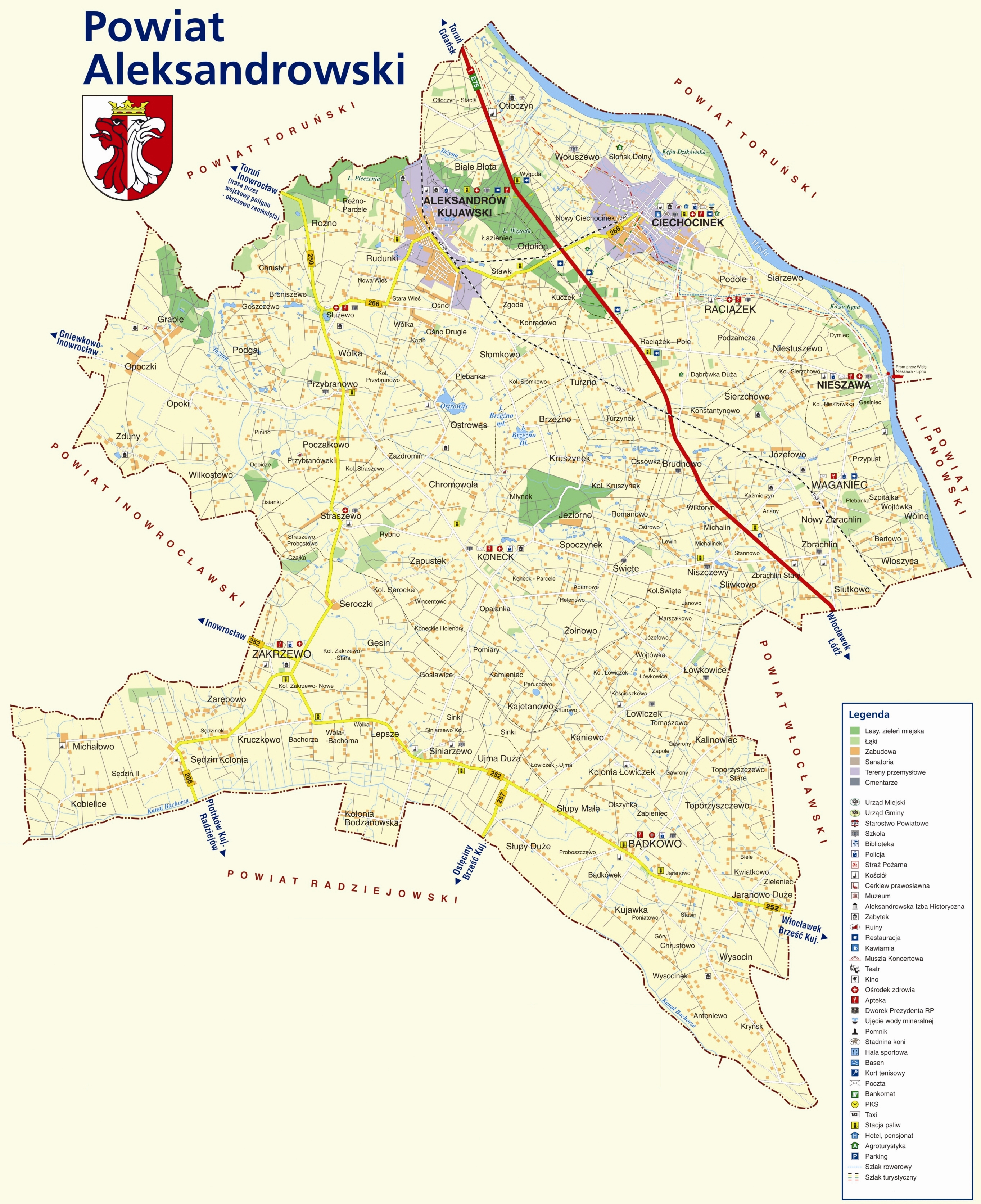 Mapa turystyczna powiatu